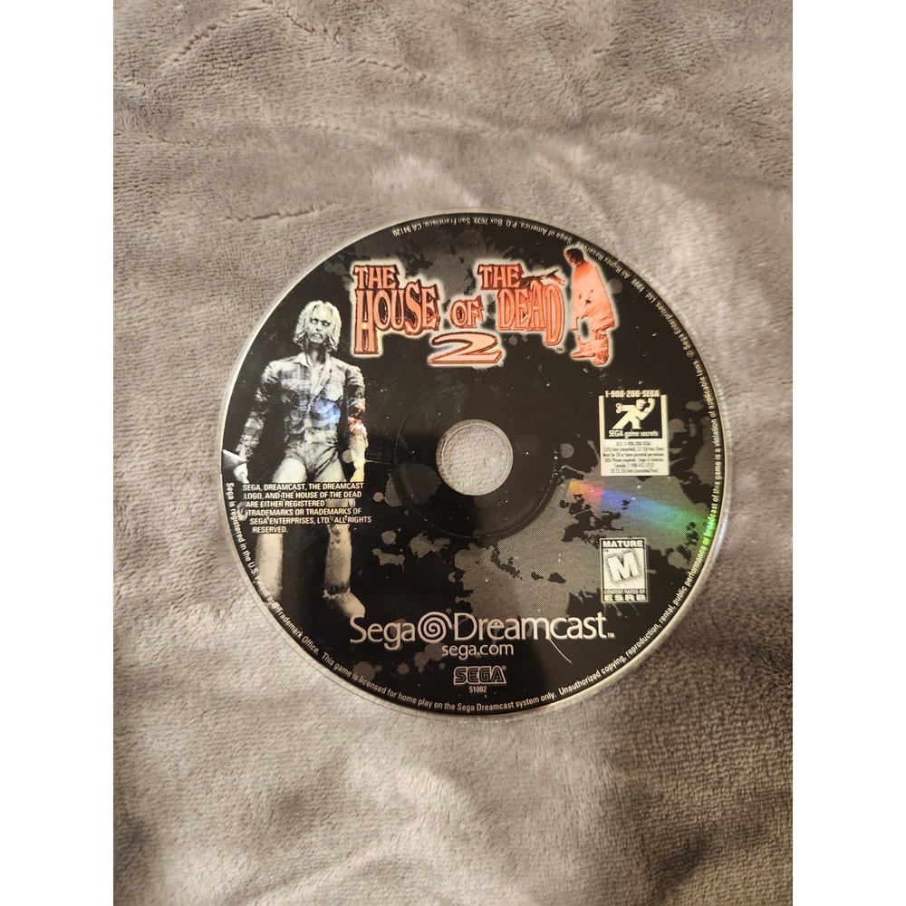 House of the Dead 2 (Sega Dreamcast, 1999) DISC ONLY